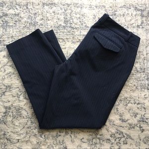 GAP Slim Cropped Navy Blue Pinstripe Pants